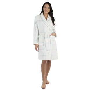 CaiDieNu Long Robes for Women Flannel Dressing Gown Soft Fleece Bathrobe Full Length Loungewear 