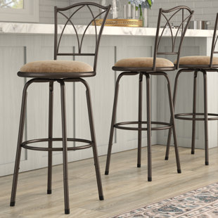 Adjule Bar Stools Set Of 3 Wayfair Temple Meads Adjule Swivel Bar Stool Set Of 3