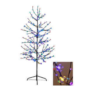 Enchanted Garden 6' Cherry Blossom Flower Christmas Tree with 280 LED Lights