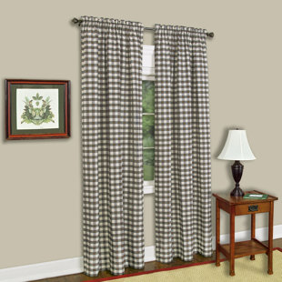 Tan Buffalo Check Curtains Wayfair Quickview