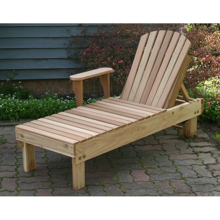 red cedar chaise lounge