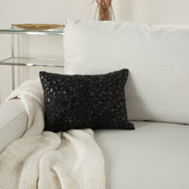black beaded pillow