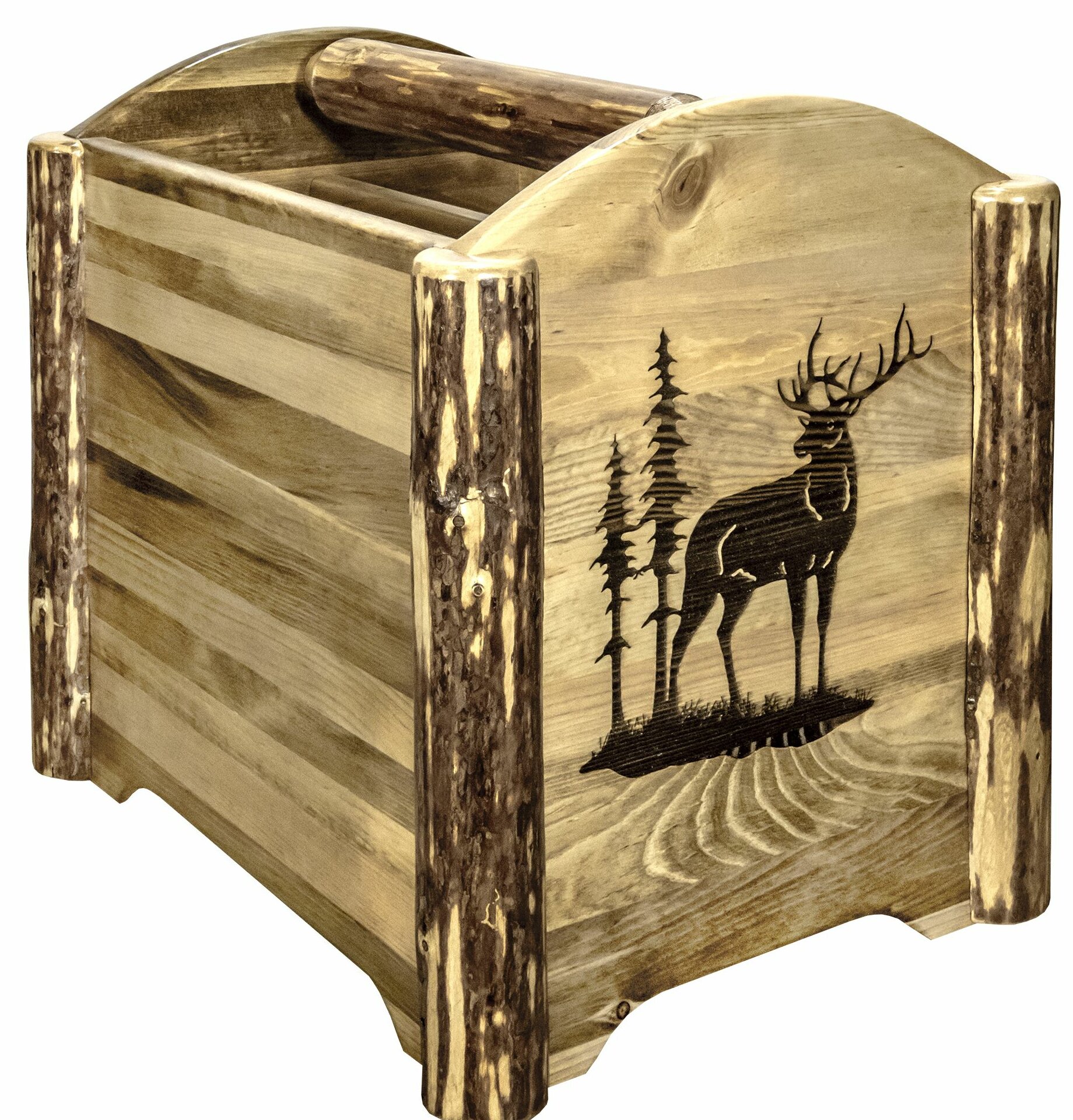 Loon Peak® Tustin Laser Engraved Magazine Rack | Wayfair