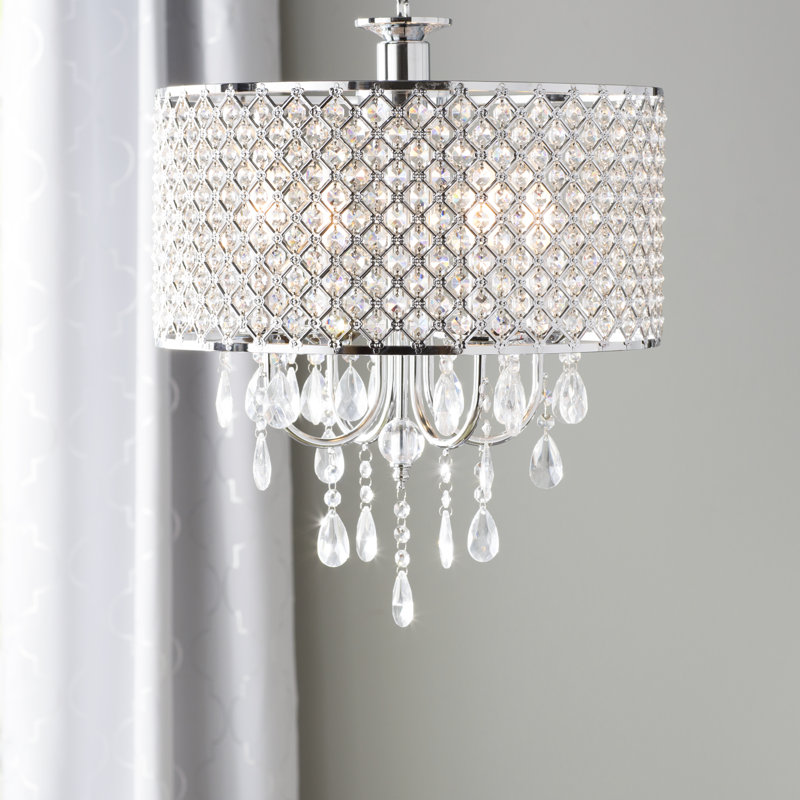 Willa Arlo Interiors Aurore 4 Light Led Crystal Chandelier Reviews Aurore 4 Light Led Crystal Chandelier