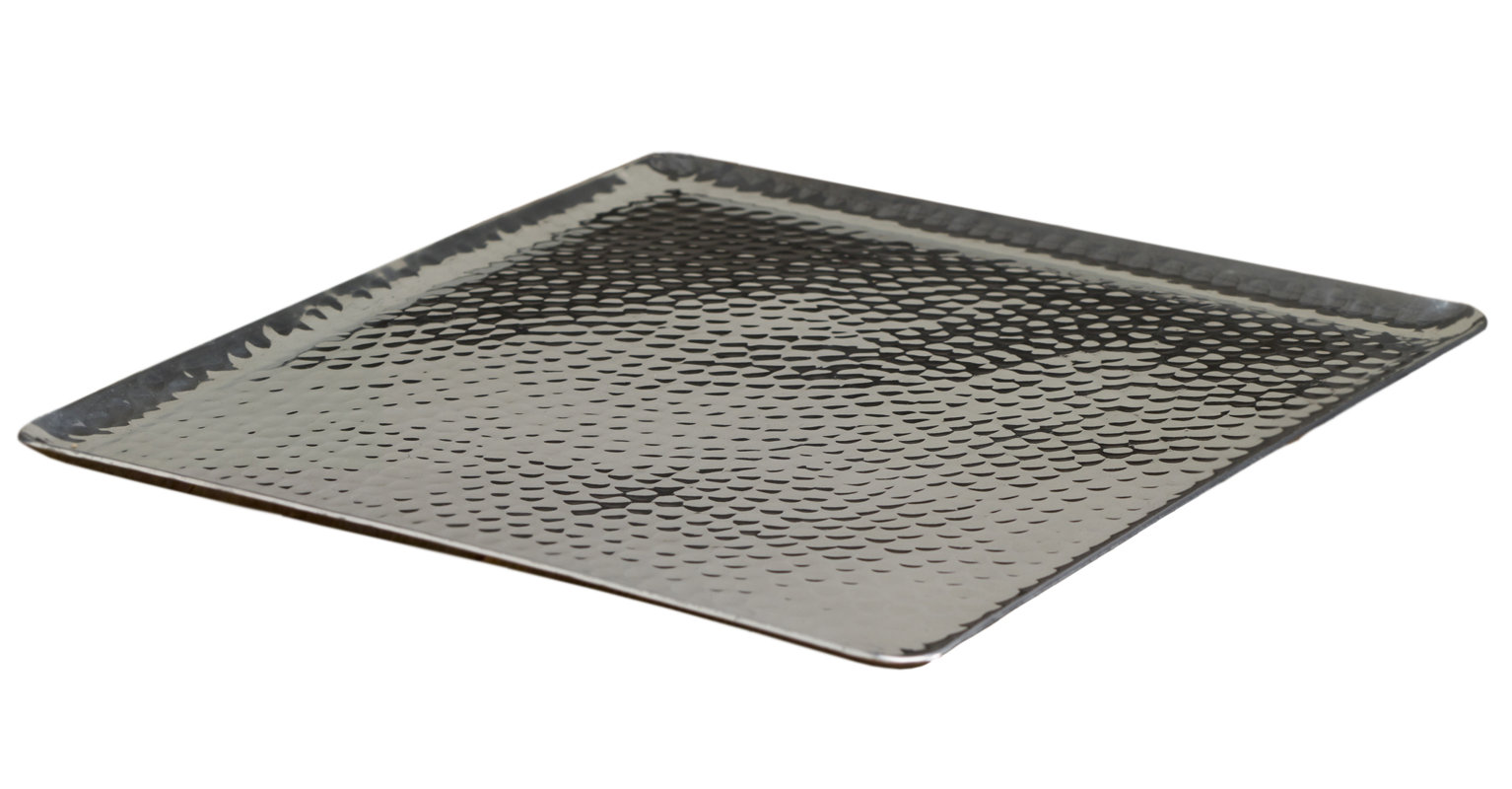 Square Hammered Serving Tray