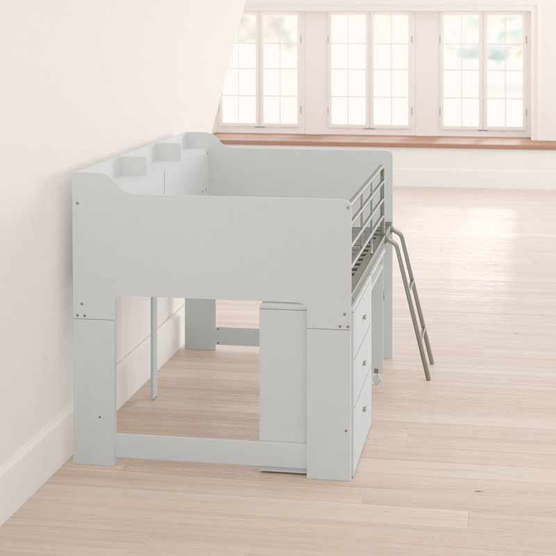 Mack Milo Alcester Twin Low Loft Bed With Drawers Reviews