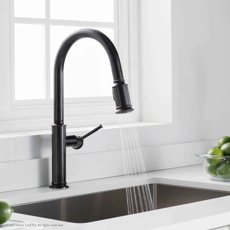 Kraus Sellette Pull Down Single Handle Kitchen Faucet With Optional Soap Dispenser Reviews Wayfair