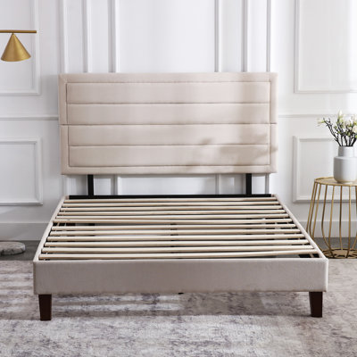 Upholstered Low Profile Platform Bed