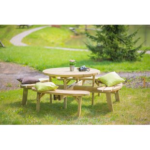 Itzel Wooden Picnic Bench By Sol 72 Outdoor