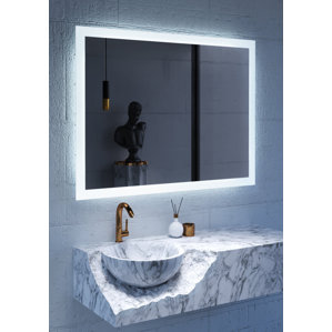 Lighted Bathroom Wall Mirror mirrors with lights you'll love | wayfair Lighted Bathroom Wall Mirror mirrors with lights you'll love | wayfair