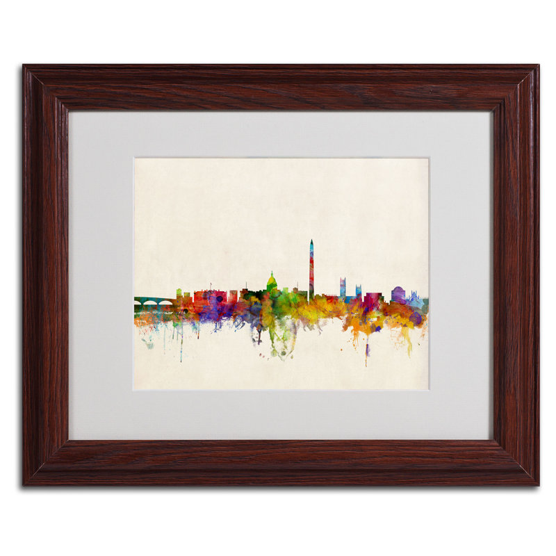 Trademark Art Washington Dc Skyline By Michael Tompsett Matted Framed Graphic Art Wayfair Design your everyday with michael tompsett art prints you'll love. wayfair com