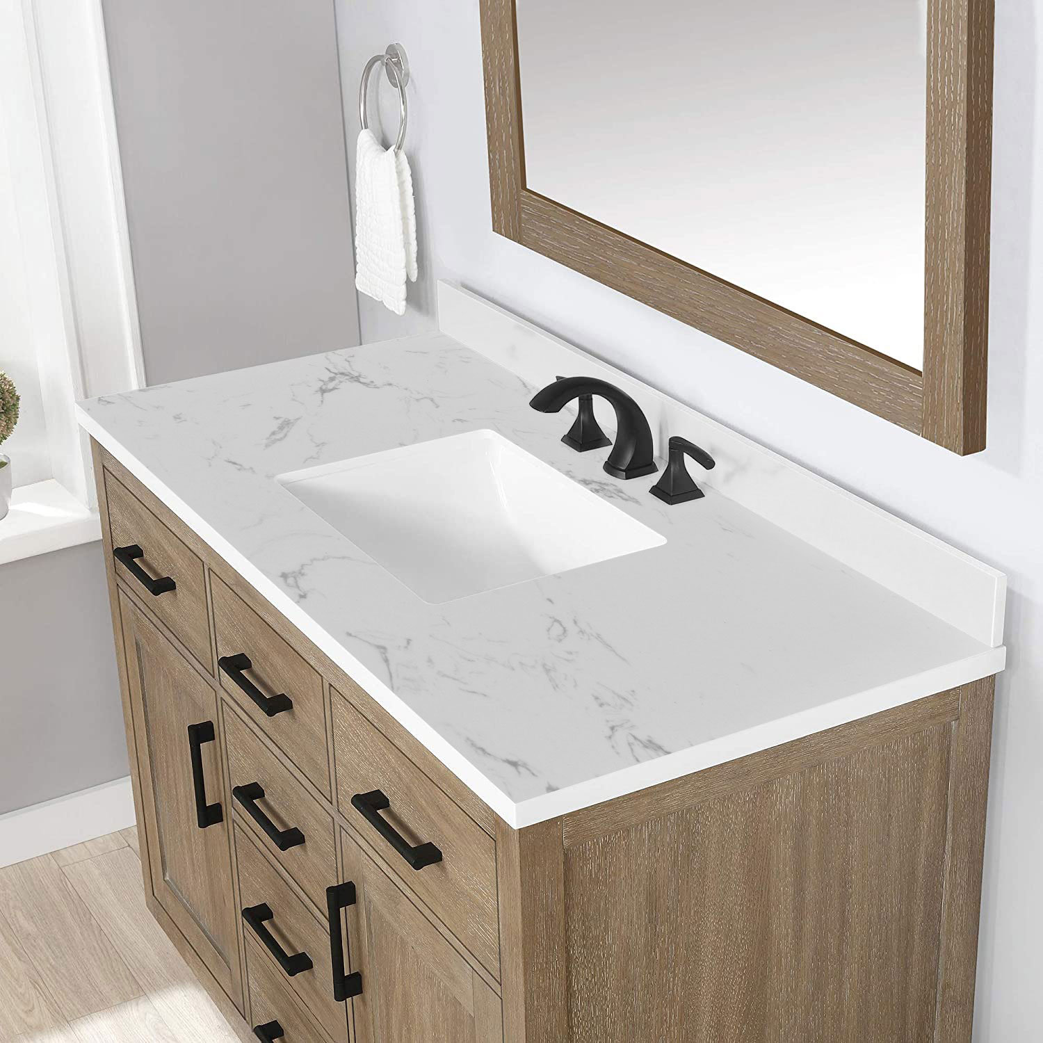 VANITYFAIR 60" Single Bathroom Vanity Top in White with Sink | Wayfair