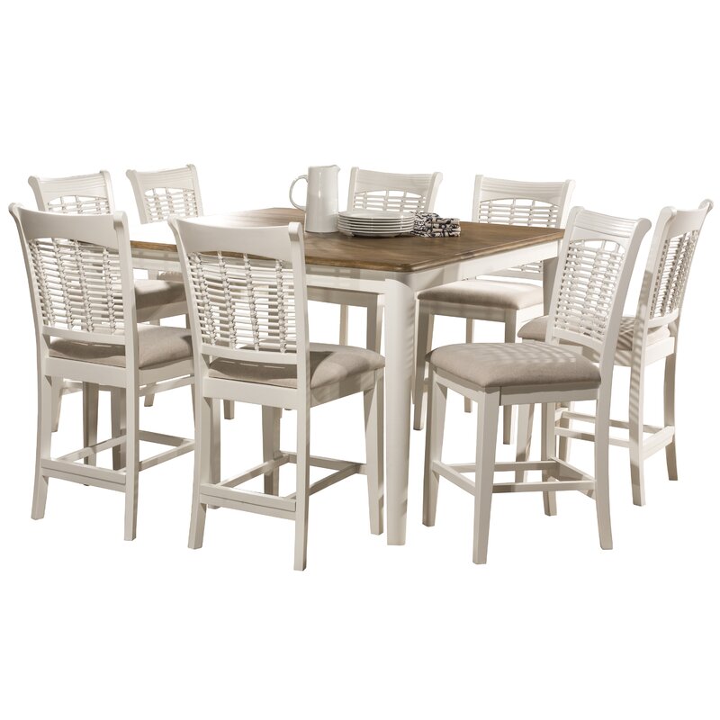 Pandian Bayberry 9 Piece Counter Height Dining Set