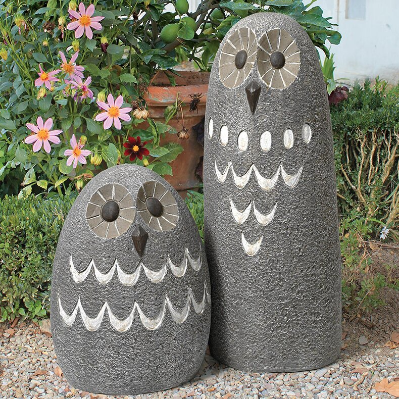 Design Toscano 2 Piece Ogling Outdoor Owl Garden Statue Set
