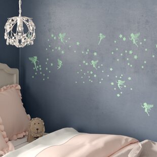 Wallpops Repositionable Glow in the Dark Fairies Wall Stickers 