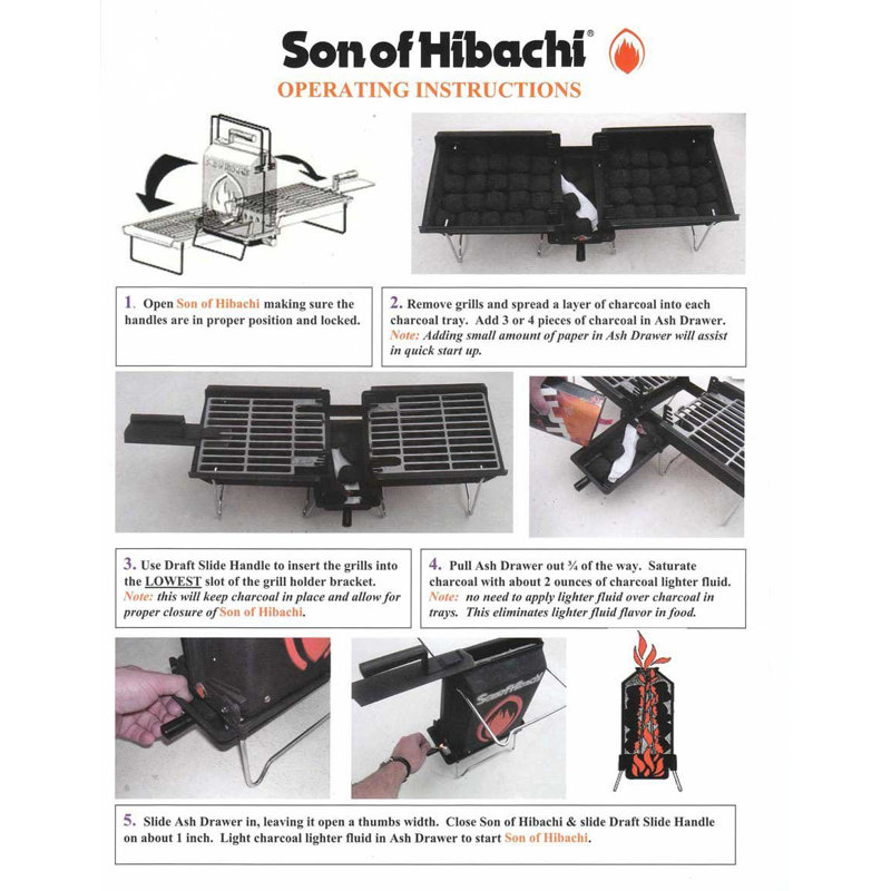 Kovot 26 Mr Flame Son Of Hibachi Vintage Portable Charcoal Grill