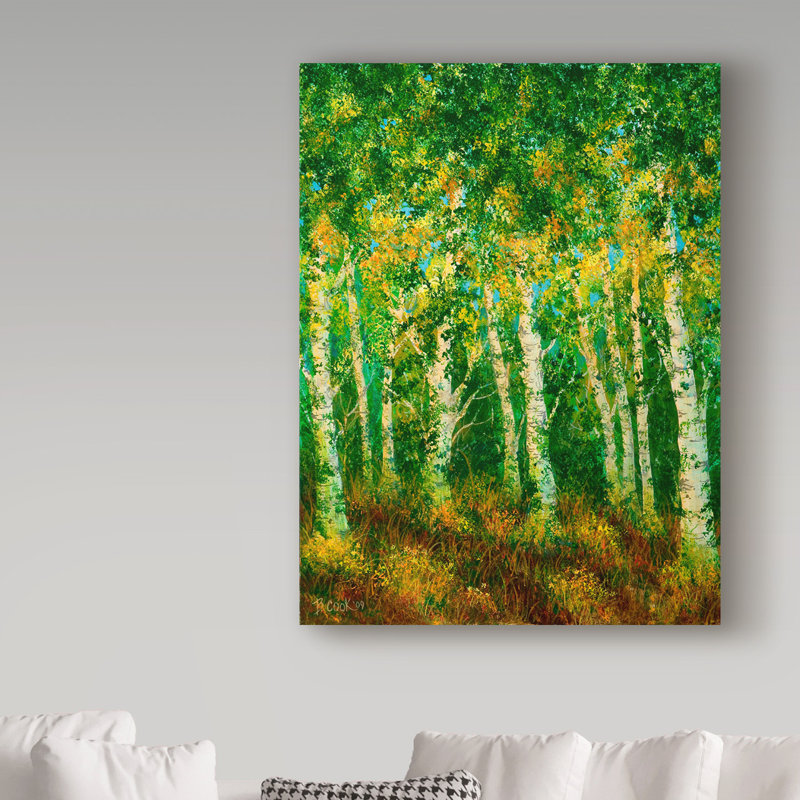 Winston Porter Birch Trees In Frame Acrylic Painting Print On