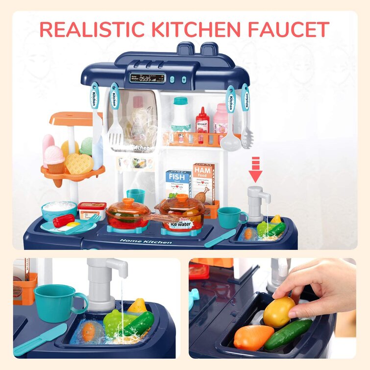 Details about   Kids Kitchen Playset With All The Sights And Running Water Sounds Of Kitchen 