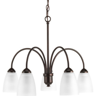 Go to store & view more images Chauvin 5-Light Shaded Chandelier by Charlton Home