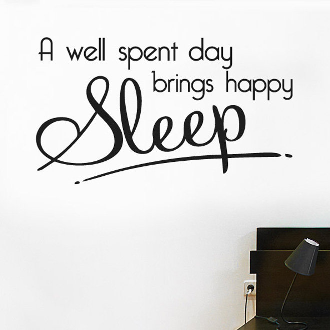 East Urban Home A Well Spent Day Brings Happy Sleep Wall Sticker Wayfair Co Uk