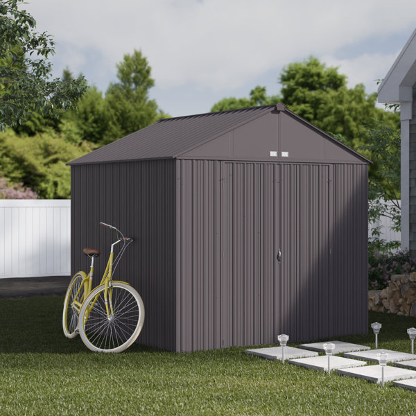 arrow ezee shed 8 ft. w x 7 ft. d metal storage shed