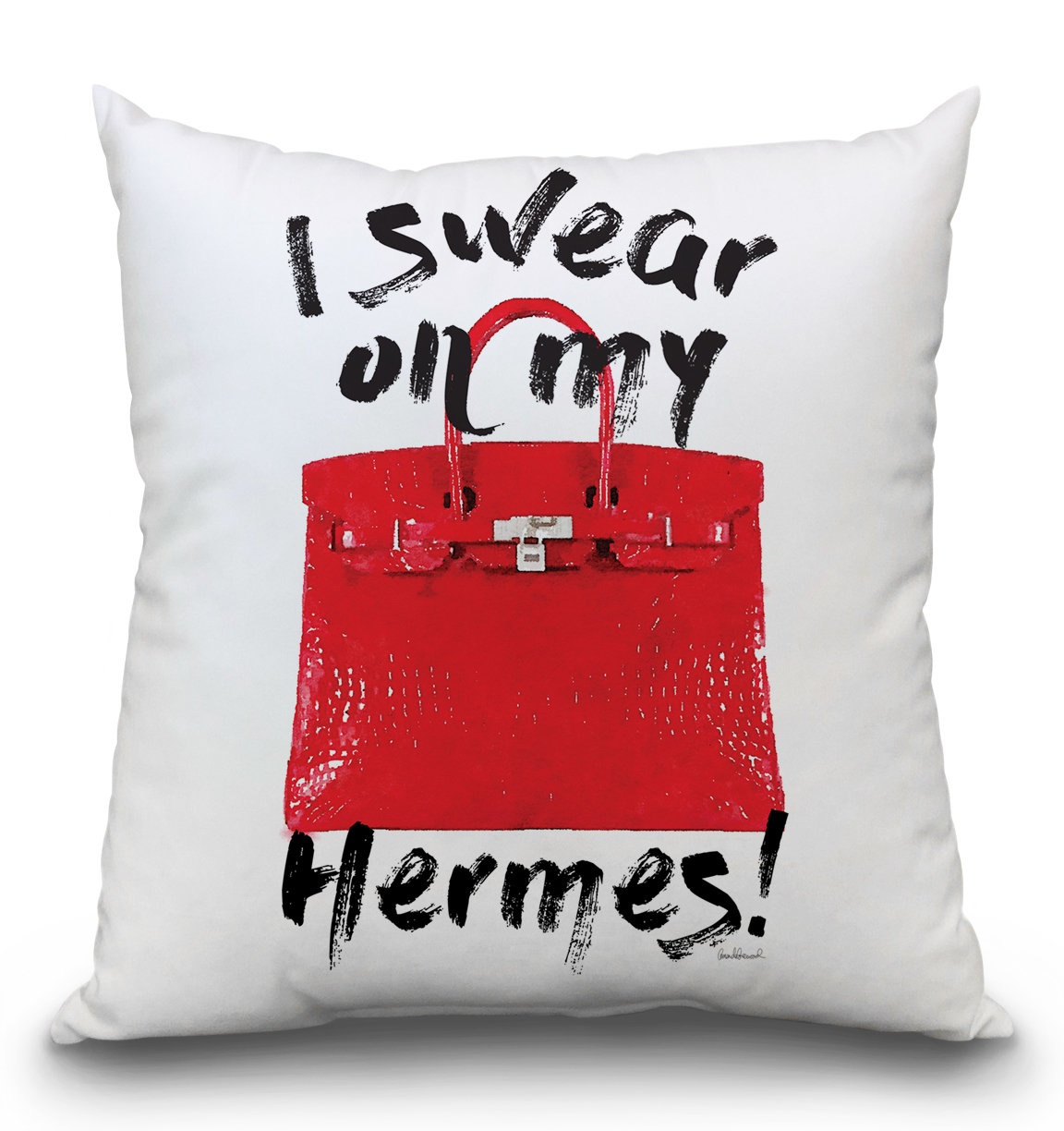 House Of Hampton Hermes Gosselin I Swear On My Bag I Throw Pillow