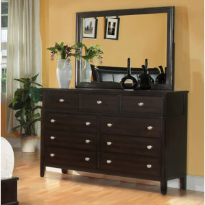 Newton 9 Drawer Dresser with Mirror by Fairfax Home Collections