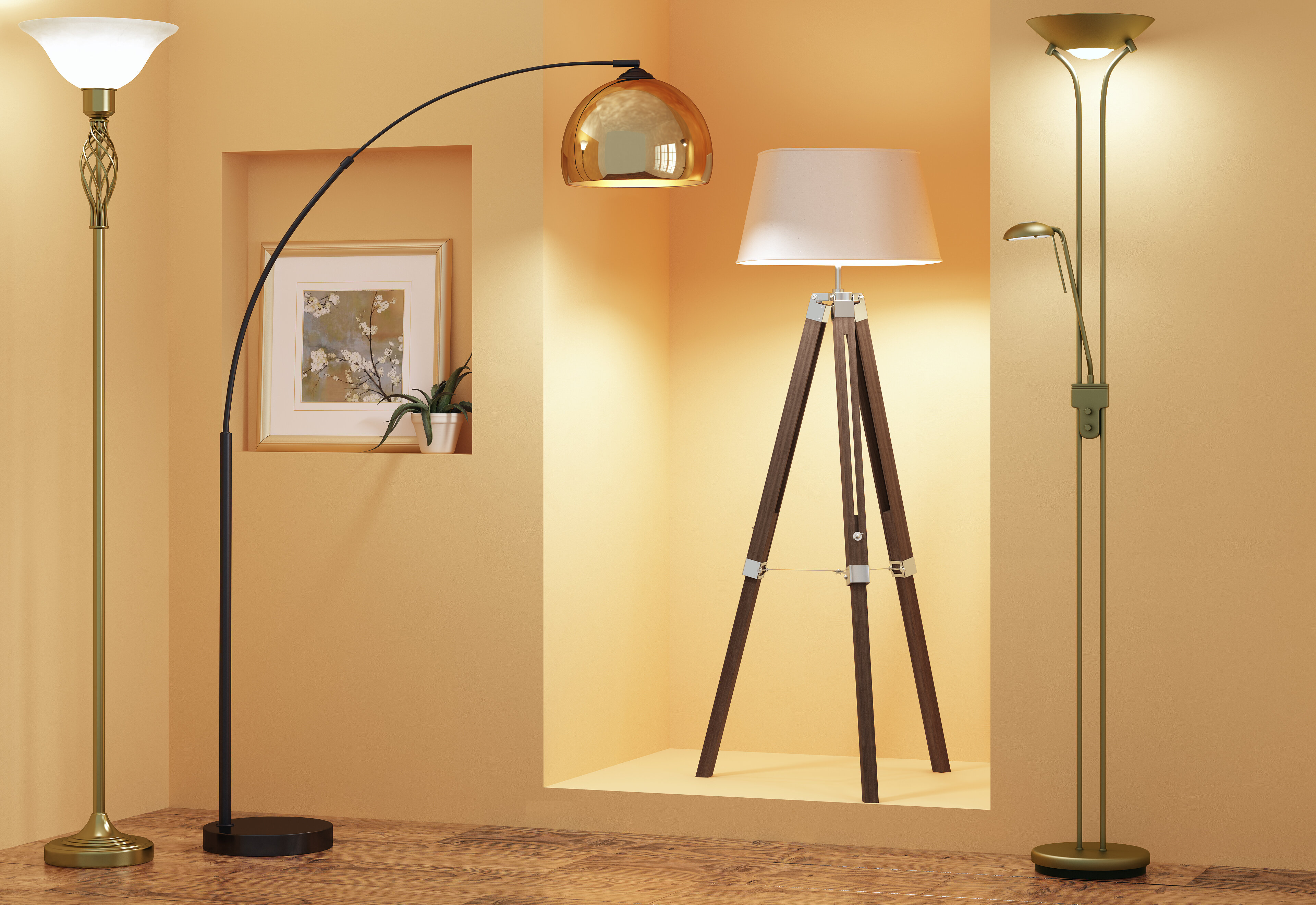 wayfair uplighter floor lamp