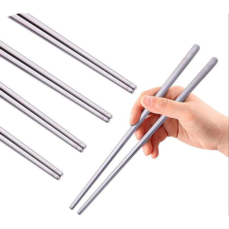 5 Pairs Stainless Steel Chopsticks Anti-skip Chopstick Set Assorted Home Gifts 