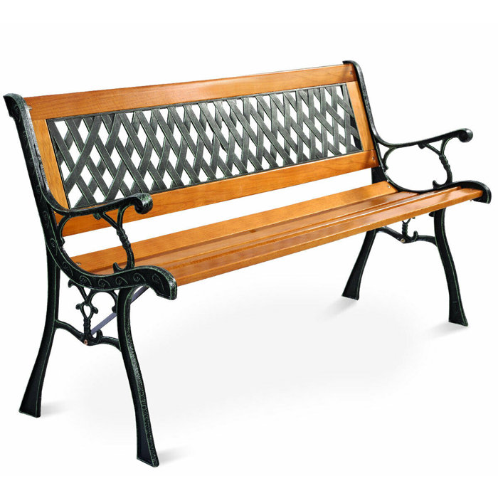 Fleur De Lis Living Smeltzer Patio Cast Iron Park Bench Wayfair Ca