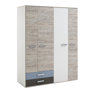 Kleiderschrank Nona, 193 cm H x 149,5 cm B x 59,..