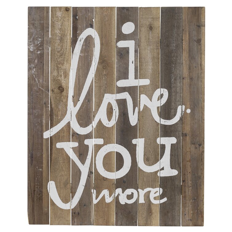 Gracie Oaks 'Love You More' Framed Textual Art on Wood 