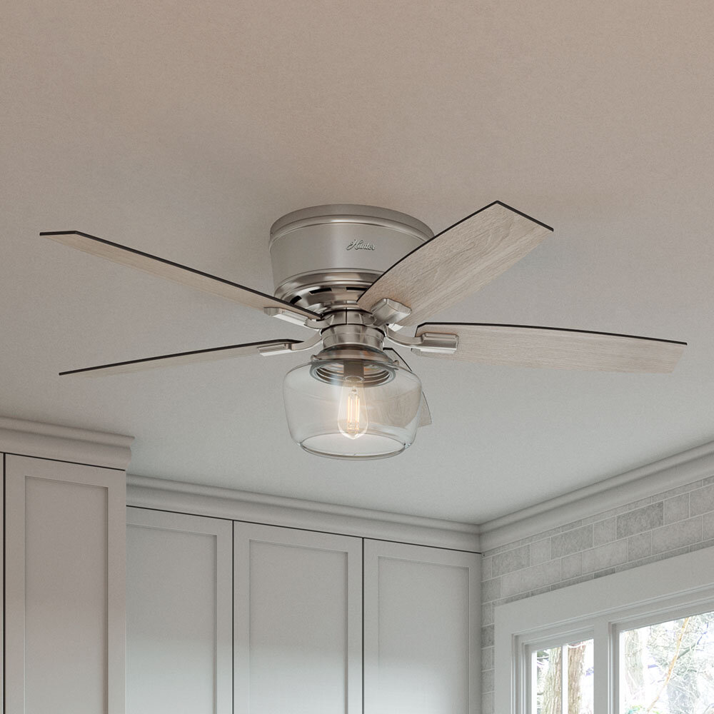 Featured image of post Clear Ceiling Fan Globe : Prominence home 50853 benton hugger/low profile ceiling fan, 52 gray cedar blades, led globe light, matte black.