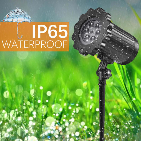 1x Outdoor LED Snowflake Stage Light Moving Snow Laser Projector Garden Light US 
