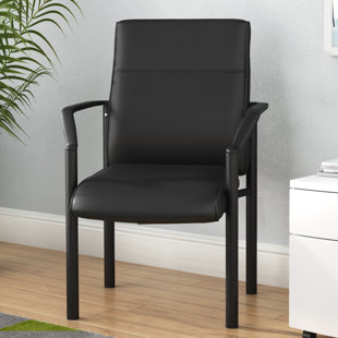 Leather Guest Chair by Symple Stuff