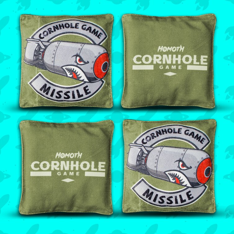 4 Corona Blue Regulation Corn Filled Cornhole Bags 