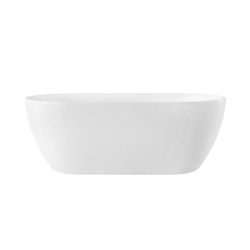 Ove Decors Ayago 59 X 28 Freestanding Soaking Acrylic Bathtub Wayfair