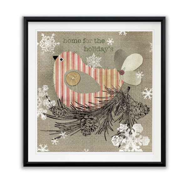 The Holiday Aisle® 'Burlap Bird' Graphic Art on Wrapped ...