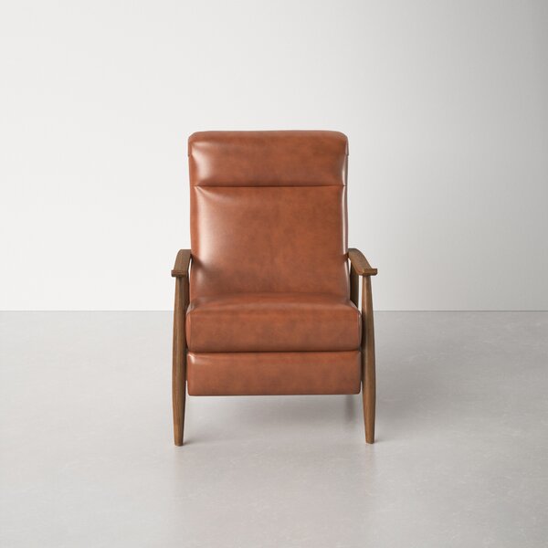 brown suede recliner chair