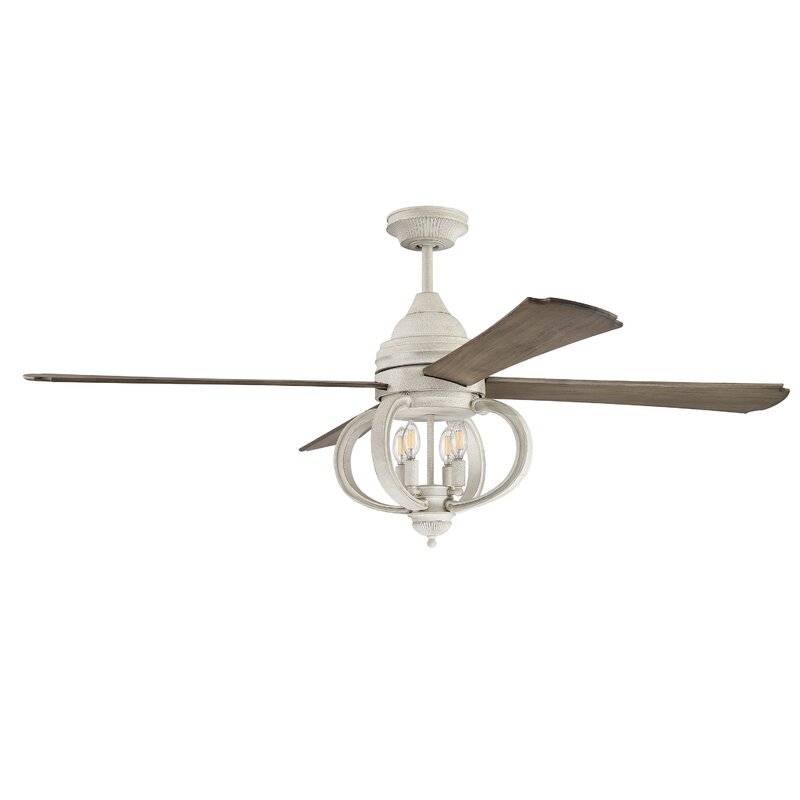 One Allium Way 60 Kali 4 Blade Ceiling Fan With Remote Light Kit