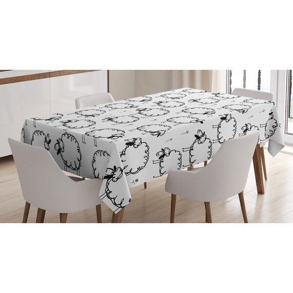 Ambesonne Animal Print Tablecloth Dining Room Kitchen Rectangular Table Cover Illustration of The Growling Grizzly Bear Head with Sharp Teeth Print Brown and White 60 X 84 
