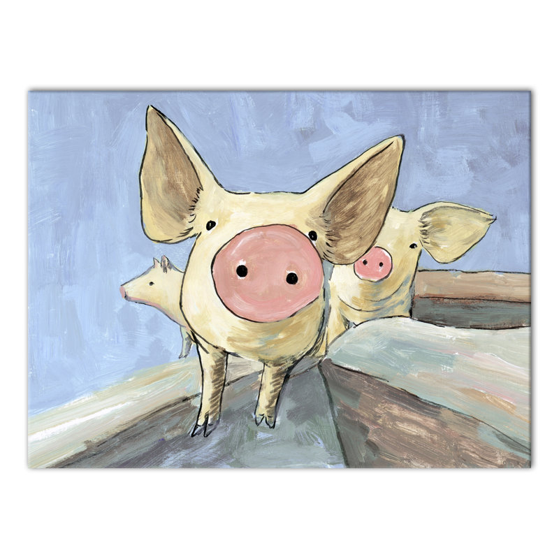 August Grove Three Little Pigs Acrylic Painting Print On Canvas