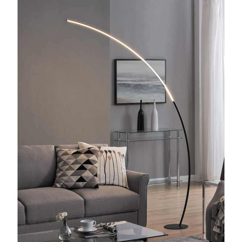 Orren Ellis Tarje 80 Led Arched Floor Lamp Reviews Wayfair Ca Orren Ellis Tarje 80 Led Arched Floor
