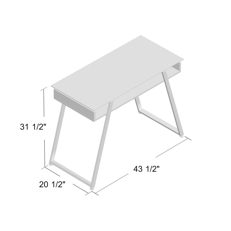 Fehr Contemporary Glass Desk Allmodern