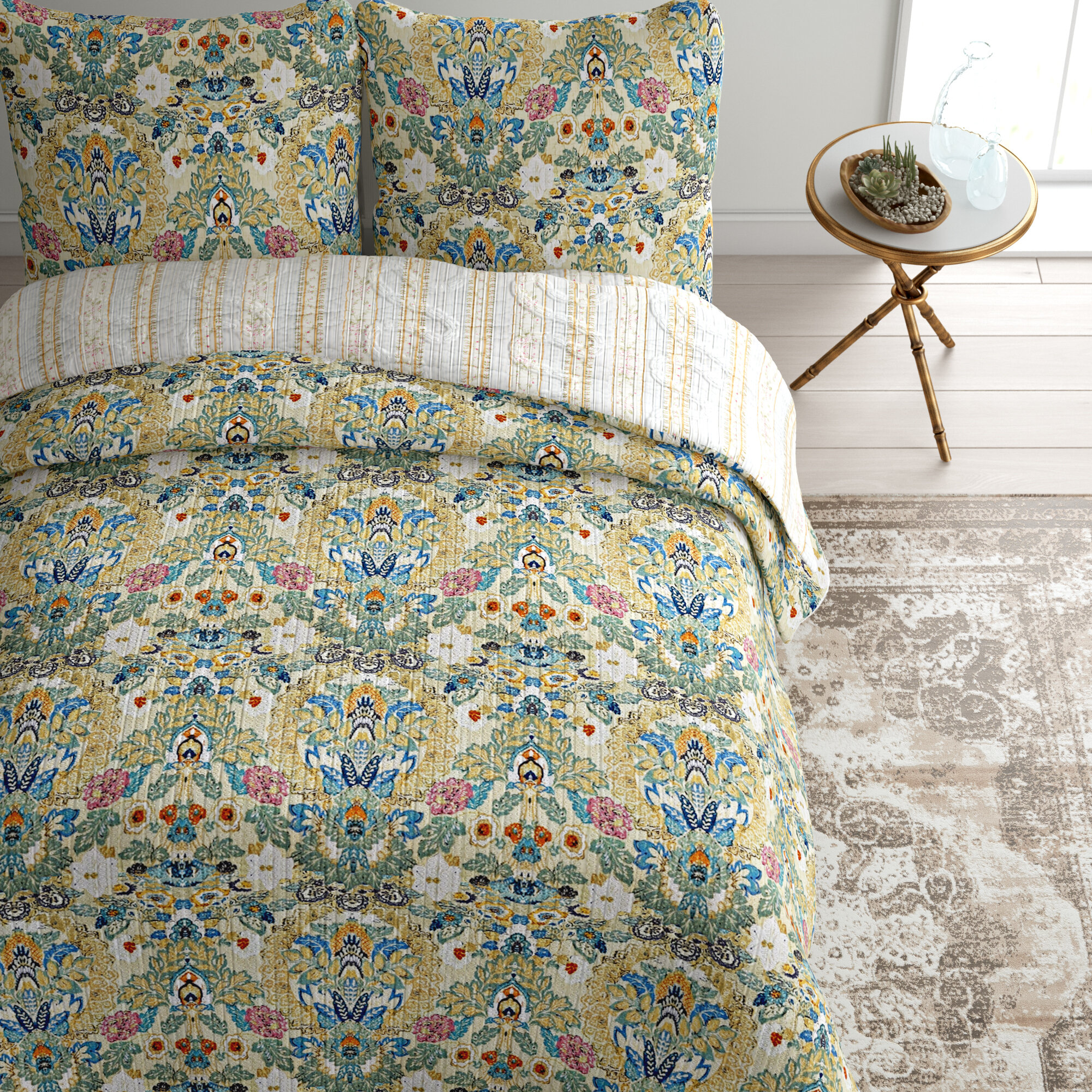 Covers & co ropa de cama no Wallflower florecitas multicolor hojas bio-algodón percal 