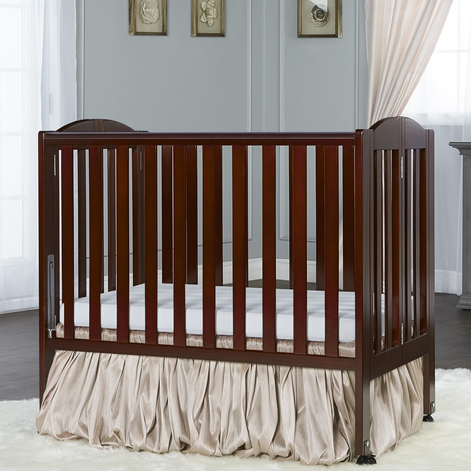 Wayfair Dream On Me 2 In 1 Portable Folding Convertible Mini Crib