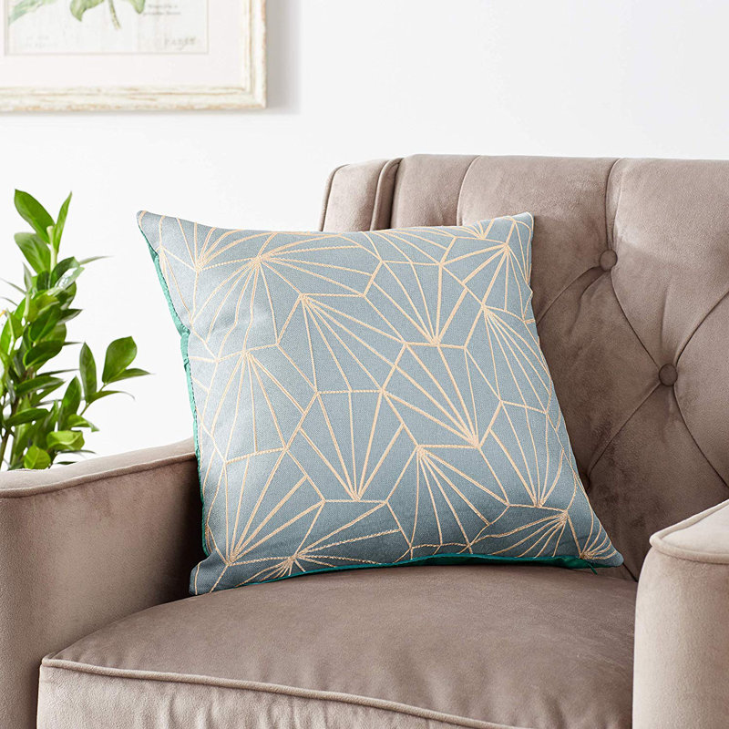 Wrought Studio Lawley Chenille Abstract Haxegon Design Throw Pillow Cover Wayfair