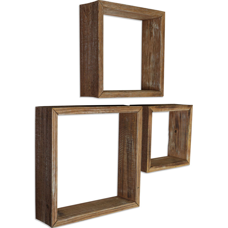 Gracie Oaks Narcissa Vintage Farmhouse Shadow Box 3 Piece Wall Shelf Set Reviews Wayfair