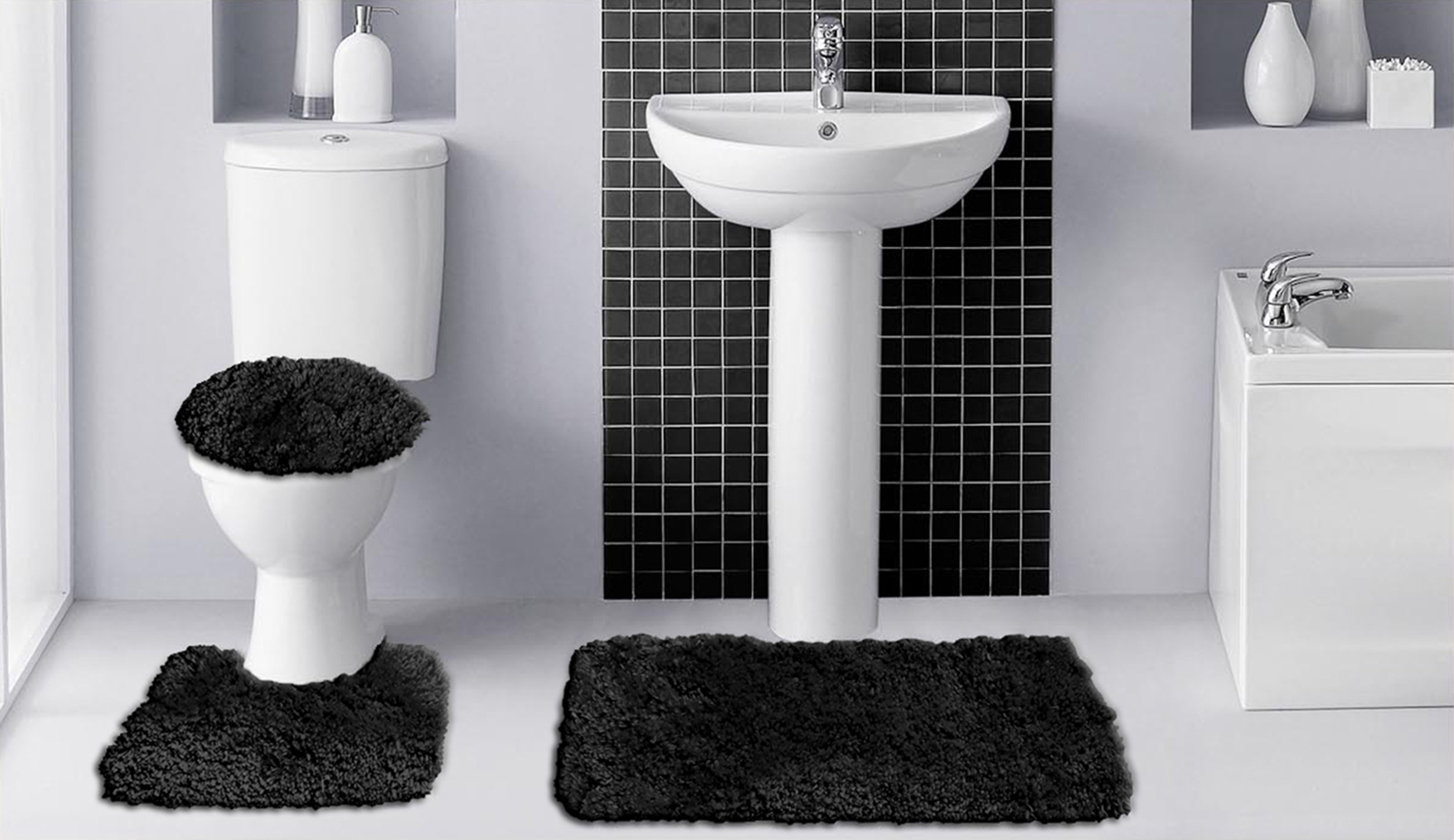 Everly Quinn Alaray Shaggy Bath Rug Set Wayfair