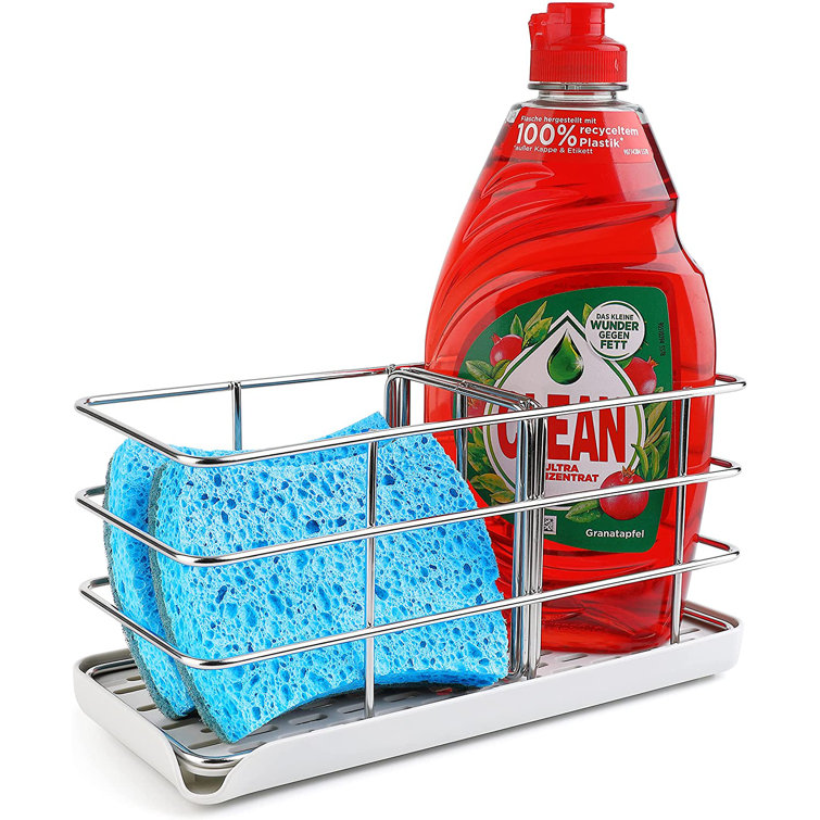 Kitchen Sponge Holder, Stainless Steel Sponge Holder For Kitchen Sink, Soap Organizer Sink Caddy, Kitchen Sink Countertop With Sink Tray Drainer, Not ...